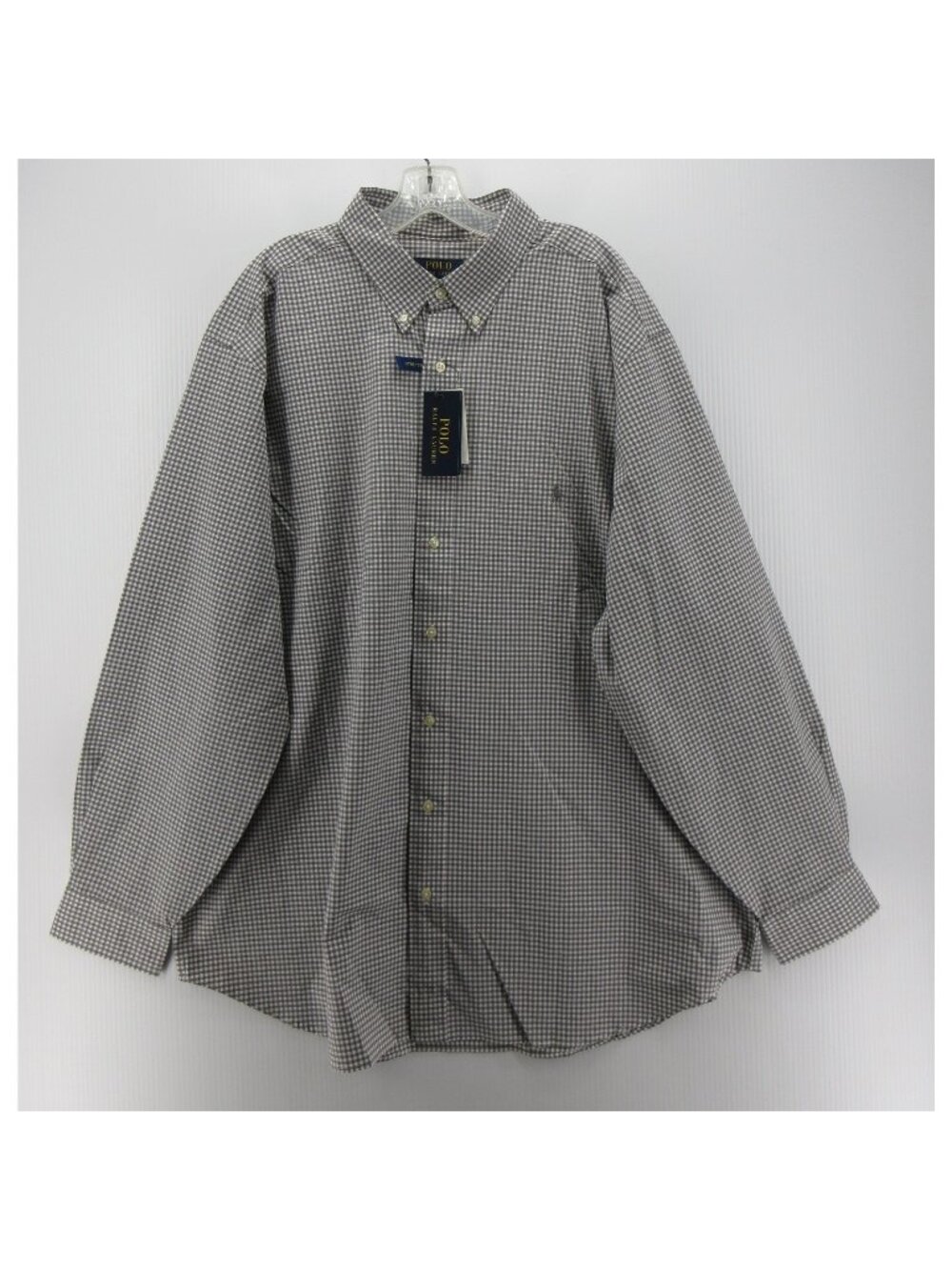 Polo Ralph Lauren Shirt 2XB Big Button Down Gingham Plaid Stretch Pony